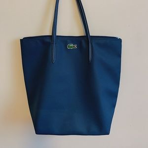 Lacoste navy blue tote bag